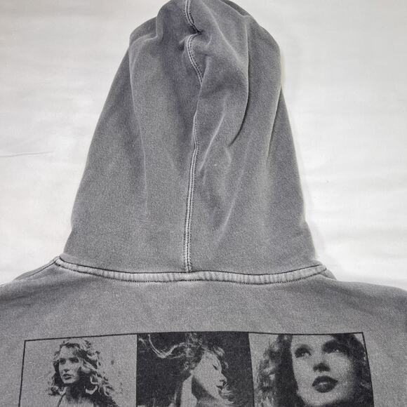 Taylor Swift The Eras Tour Hoodie Size S Gray Distressed Concert Music Casual - Picture 11 of 14